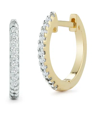 Mateo 14kt Yellow Gold 12mm Diamond Huggies