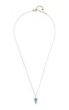Mateo 14kt Yellow Gold Aquamarine Kite Necklace In Blue