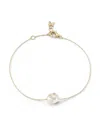 Mateo 14kt Yellow Gold Baroque Pearl And Diamond Bracelet In Gold