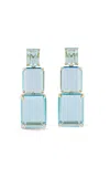 Mateo 14kt Yellow Gold Blue Topaz Arithmetic Composition Earrings