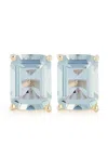 Mateo 14kt Yellow Gold Blue Topaz Stud Earrigs In Gold