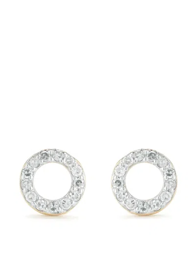 Mateo 14kt Yellow Gold Diamond Mini Circle Stud Earrings