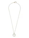 Mateo 14kt Yellow Gold Donut Diamond And Mother Of Pearl Necklace In Gold
