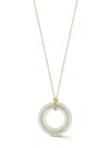 Mateo 14kt Yellow Gold Donut Mother Of Pearl Necklace In Gold