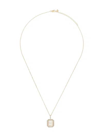 Mateo 14k Yellow Gold N-initial Diamond Necklace