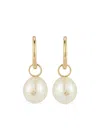 Mateo 14kt Yellow Gold Pearl And Diamond Earrings In Gold