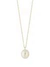 Mateo 14kt Yellow Gold Pearl Diamond Necklace In Gold