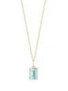 Mateo 14kt Yellow Gold Topaz Pendant Necklace In Gold