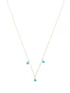 Mateo 14kt Yellow Gold Turquoise Necklace In Gold