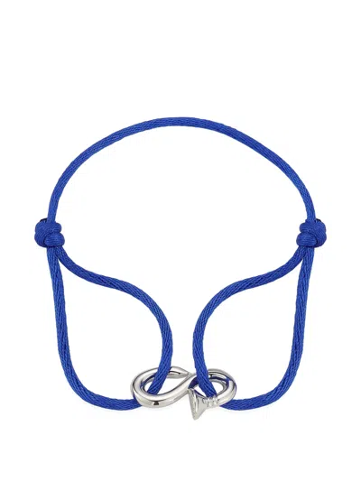 Mateo Bent Nail Blue Nylon Bracelet In Black