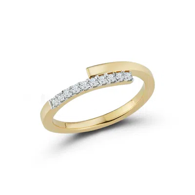 Mateo Diamond Bypass Ring In 14k Yellow Gold