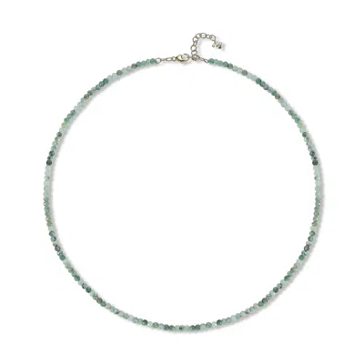Mateo Emerald Beaded Necklace In Gray