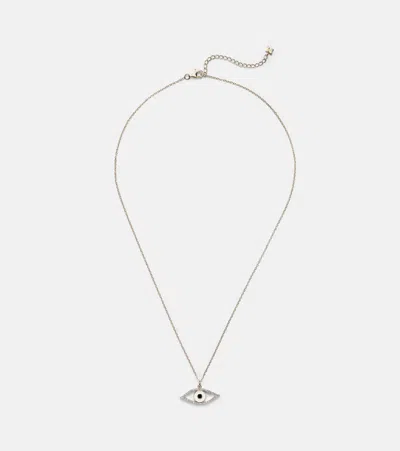 Mateo Eye Of Protection 14kt Gold Necklace With Diamonds In Yellow Gold