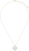 Mateo Gold Pearls & Diamond Cluster Necklace In 14kt Yg 5mm Pearls
