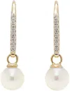 Mateo Gold Single Pearl Drop Earrings In 14kt - Yellow