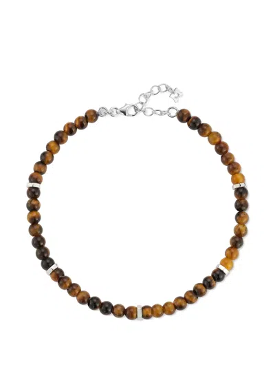 Mateo Hex Nut Tiger's Eye Bracelet In Metallic