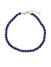 Mateo 14k Yellow Gold Lapis Beaded Bracelet In Blue