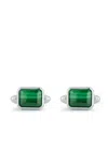 Mateo Malachite Cufflinks In Silver