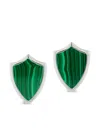 Mateo Malachite Shield Cufflinks In Multi