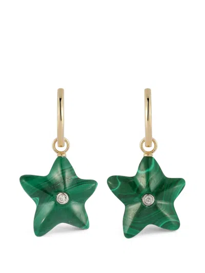 Mateo Malachite Starfish Drop Earrings In Gold