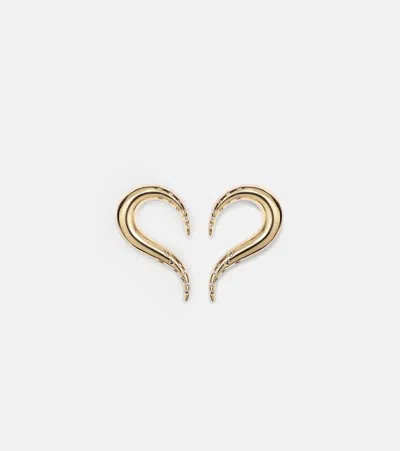 Mateo Ohrringe Swoosh Aus 14kt Gelbgold Mit Diamanten In Gold