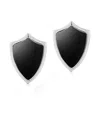 Mateo Onyx Shield Cufflinks In Silver