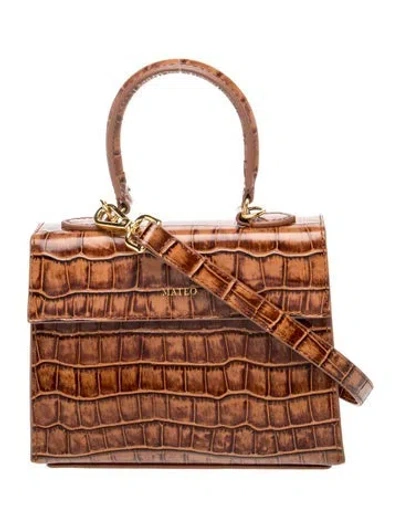 Pre-owned Mateo Patent Leather Shoulder Bag In Brown