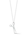 Mateo Scissor Pendant Necklace In Silver