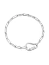 Mateo Sterling Silver Carabiner Bracelet In Silver