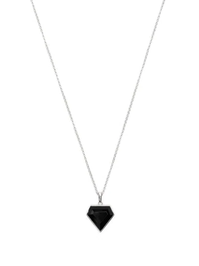 Mateo Sterling Silver Onyx Pentagon Necklace