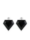 Mateo Sterling Silver Pentagon Onyx Cufflinks In Silver
