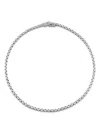 Mateo Sterling Silver Square Link Necklace In 银色