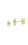 Mateo The Little Things 14k Yellow Gold Diamond; Pearl Earrings