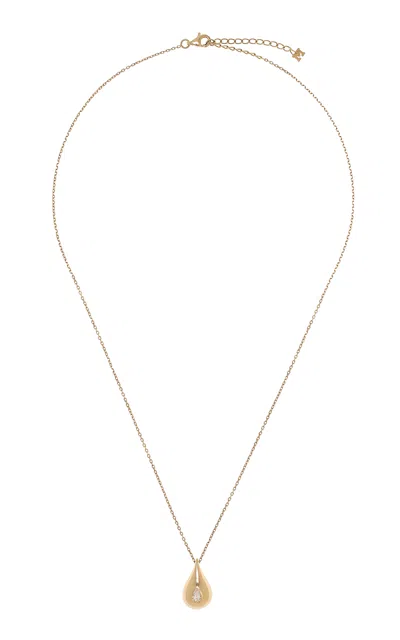 Mateo Water Droplet 14k Yellow Gold Diamond Necklace