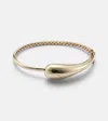 Mateo Water Droplet 14kt Gold Bangle With Diamond In Gold