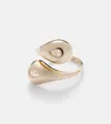 Mateo Water Droplet 14kt Gold Ring With Diamonds In Gold