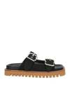Materia Prima By Goffredo Fantini Woman Sandals Black Size 8 Leather In Black