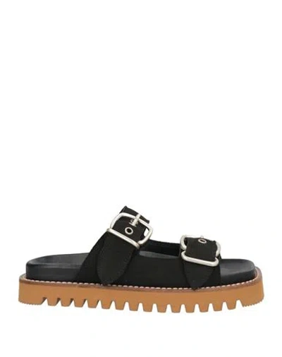 Materia Prima By Goffredo Fantini Woman Sandals Black Size 8 Leather