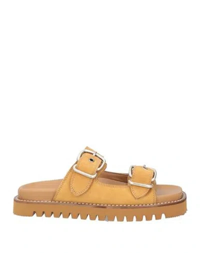 Materia Prima By Goffredo Fantini Woman Sandals Camel Size 11 Leather