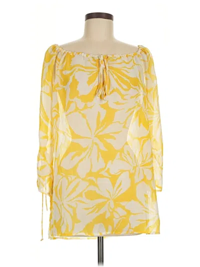 Pre-owned Material Girl 3/4 Sleeve Blouse In Yellow