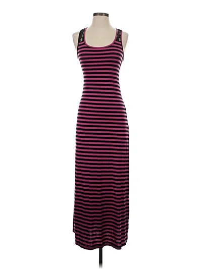 Pre-owned Material Girl Casual Dress In Burgundy