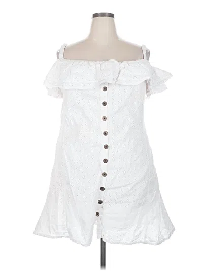 Pre-owned Material Girl Casual Dress In White