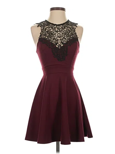 Pre-owned Material Girl Cocktail Dress In Burgundy