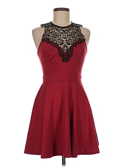 Pre-owned Material Girl Cocktail Dress In Burgundy