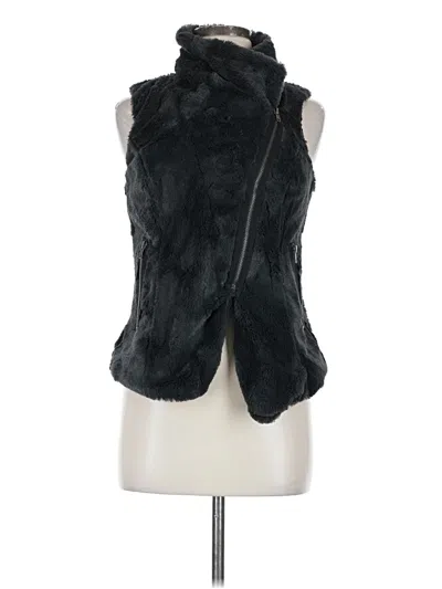 Pre-owned Material Girl Faux Fur Vest In Black