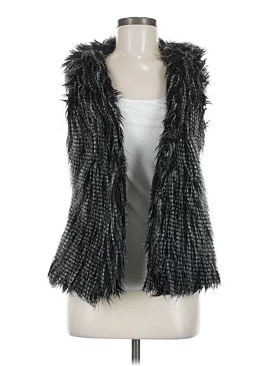Pre-owned Material Girl Faux Fur Vest In Gray