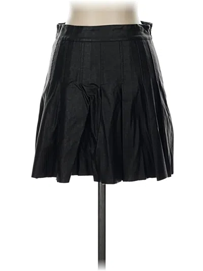 Pre-owned Material Girl Faux Leather Skirt In Black