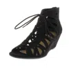Material Girl Harlie Womens Lace Up Heeled Gladiator Sandals