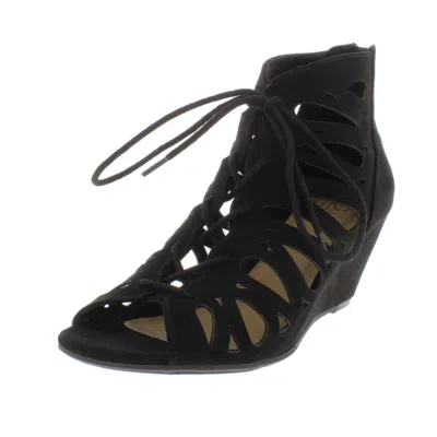 Material Girl Harlie Womens Lace Up Heeled Gladiator Sandals