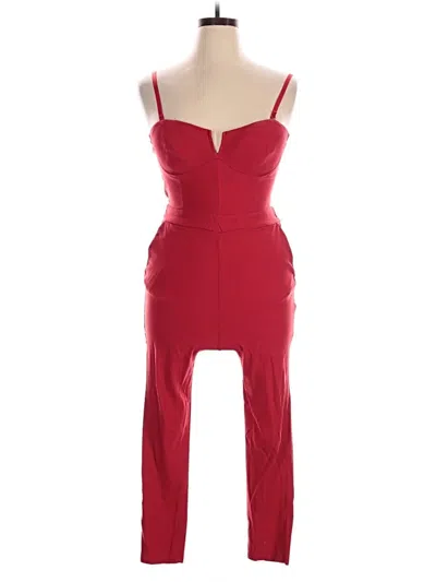 Pre-owned Material Girl Jumpsuit In Red